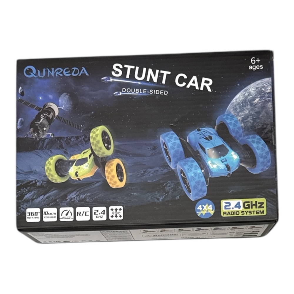 Qunreda RC Stunt Car 2.4GHz Double Sided 360 Rotating Remote Control Toy
